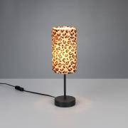 Reality Leuchten Bordslampa Pardina brunfläckig/svart Höjd 37 cm Metal...