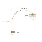 Steinhauer Bågformad golvlampa Sparkled Light brons/brun, 240 cm, trä