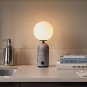 Globen Lighting Torrano, bordslampa med batteri, marmorgrå