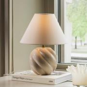 Globen Lighting bordslampa DAHLIA, beige/beige, höjd 31 cm