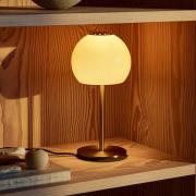 FRANDSEN Bordslampa Ball Glass, bärnsten, glas, 37 cm, E14