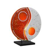 Woru Ying Yang bordslampa i glasmosaik orange/vit