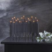 STAR TRADING Ljusstake Note, 16 lampor, svart