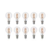 Arcchio LED-filamentlampa E14 G45, set om 10 st, 2700 K