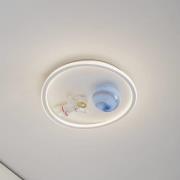 Lindby LED-taklampa Kosmo, 40 cm, vit, metall, jord