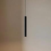 Lindby LED-pendellampa Lumaro, svart, 27 cm, 48 V, dimbar