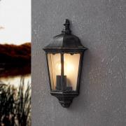 EGLO Utomhusvägglampa Navedo, svart/silver, höjd 43 cm