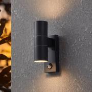 EGLO LED-vägglampa Riga 5 antracit, 21 cm  Metall Sensor, 2 lampor.