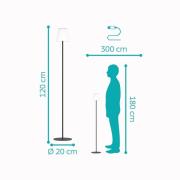 EGLO Solcellslampa för uteplatser Scordiano-L, svart, höjd 120 cm