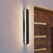 EGLO LED-utomhusvägglampa Vascella, svart, längd 60 cm, metall