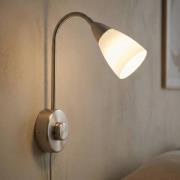 Briloner Dimbar stickkontaktlampa Dimmi matt nickel