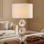 Searchlight Textilbordslampa Bliss, vit skärm