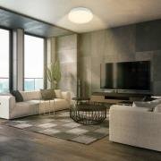 Briloner LED-taklampa Nikan, matt vit, Ø 28,5 cm, 3 000 K