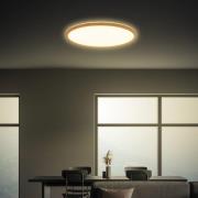 Briloner LED-taklampa Tava Wood, Ø 42 cm, plast, 3 000 K