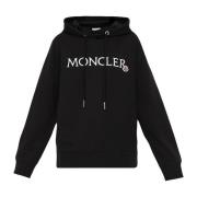 Moncler Hoodie med logopatch Black, Dam