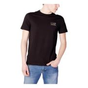 Emporio Armani EA7 Svart Rund Hals Herr T-shirt Black, Herr