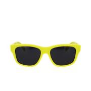 Celine Geometriska solglasögon med gul fluorescerande båge och gråa li...