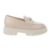 Nerogiardini Läderloafers för Kvinnor Beige, Dam