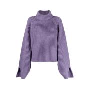 Khaite Amethyst Cashmere Roll-Neck Sweater Purple, Dam