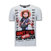 Local Fanatic Herr T-shirt med Tryck - Arg Blodig Chucky White, Herr