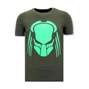 Local Fanatic Herr T-shirt med Tryck - Predator Neon Tryck Green, Herr