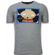Local Fanatic Stewie Home Alone - Herr T shirt - 6226Gr Gray, Herr