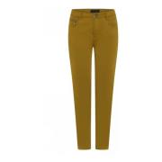 C.Ro Straight Trousers Yellow, Dam