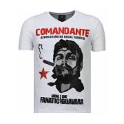 Local Fanatic Che Guevara Comandante Rhinestone - Herr T-shirt - 5781W...