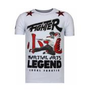 Local Fanatic Fighter Legend Rhinestone - Man T shirt - 13-6211W White...