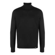 Fay Svart Turtleneck Tröja Black, Herr