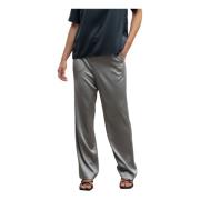 Ahlvar Gallery Ava silk trousers silver Gray, Dam