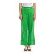 Beatrice .b Wide Trousers Green, Dam