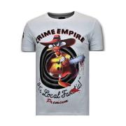 Local Fanatic Lyx Män T-shirt - Crime Empire - 11-6389W White, Herr