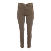 2-Biz Slim Fit Jeans Brown, Dam