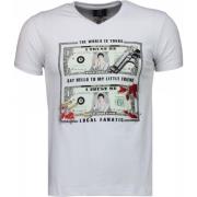 Local Fanatic Scarface Dollar Black Stones - Herr T-shirt - 2313W Whit...