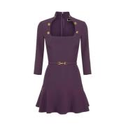 Elisabetta Franchi Short Dresses Purple, Dam