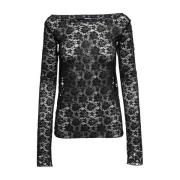 Rotate Birger Christensen Long Sleeve Tops Black, Dam