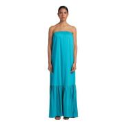 Semicouture Maxi Klänning Blue, Dam