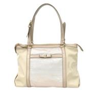 Salvatore Ferragamo Pre-owned Beige Stoff Shopper Vara Model Beige, Da...