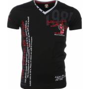 True Rise Eleganta Tröjor för Män Italien - Herr T-Shirt - 1404Z Black...