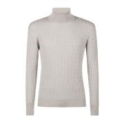 Eleventy Turtleneck Sweater Fw23 White, Herr
