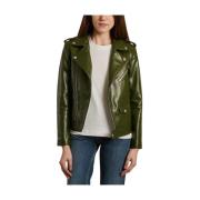 Deadwood Leather Jackets Green, Dam