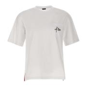 Kiton Herr Vit Bomull T-shirt med Logotyp White, Herr