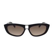 Givenchy Modernt solglasögon med grå mask och svart båge Black, Unisex
