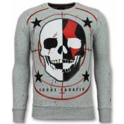 Local Fanatic Skull Sweater God of War - Tröjor för Män - 11-6301G Gra...