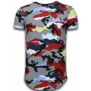 True Rise Kamouflage Lång Passform Skjorta Army - Herr T-Shirt - Up-T1...