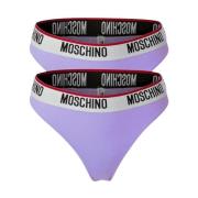 Moschino Bekväma och stiliga bomullsunderkläder för kvinnor Purple, Da...