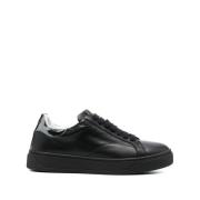 Lanvin Svarta Läder Ddb0 Sneakers Black, Dam