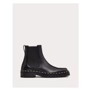 Valentino Garavani Läder M-Way Rockstud Beatle Boot Black, Herr