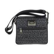 Dolce & Gabbana Stilfull Logo Jacquard Crossbody Väska Black, Herr